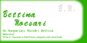 bettina mocsari business card