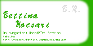 bettina mocsari business card